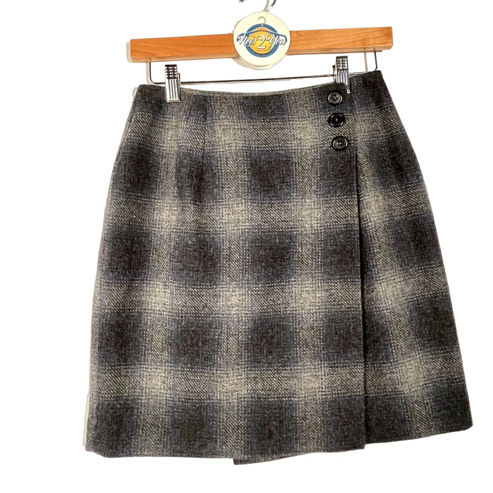 Ralph Lauren Plaid Wool Skirt